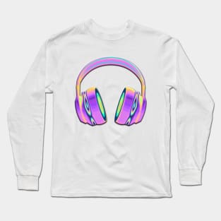 Magenta Headphones Long Sleeve T-Shirt